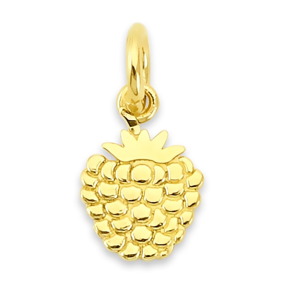 14k Solid Gold Raspberry Charm - Summer Jewelry Gifts for Her